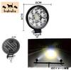 Bubulu LED Work Light, White, Waterproof, /24V, Car Fog Light, LED Light, Universal, Round