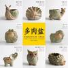 European Garden Animal Cute Ceramic Succulent Pot, Forest Series Home Store Decor