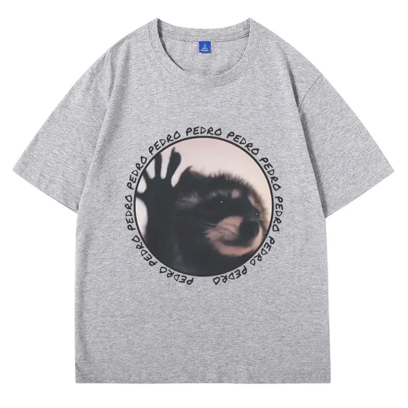 Pedro Raccoon Unisex Meme T-Shirt Stylish Vira Animal Tee Shirt Urban Wildlife Enthusiast Gift Oversized Short Sleeve Streetwear