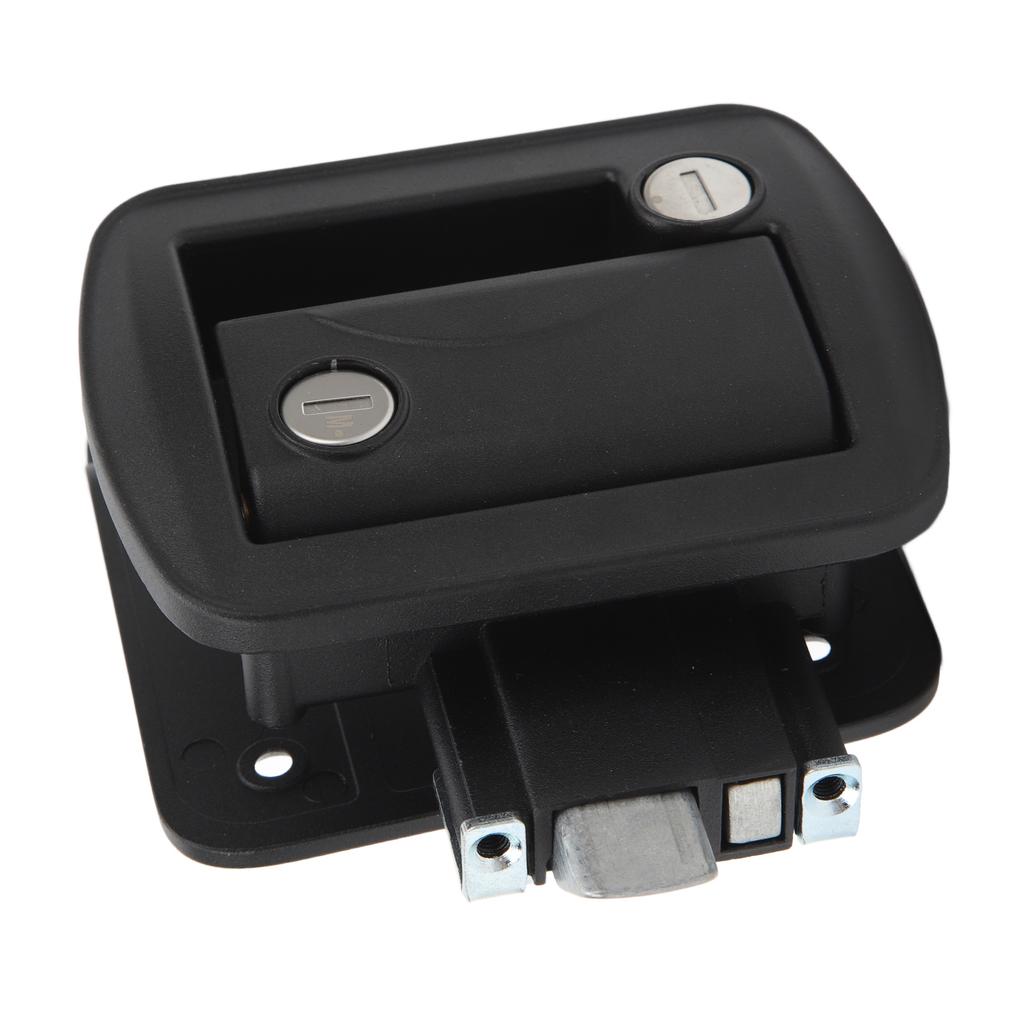RV Door Lock IP67 Waterproof High Strength Black Paddle Entry Door Latch for Trailer Camper