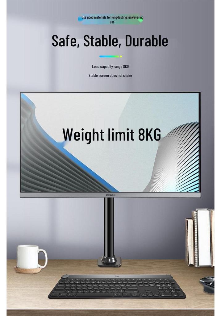 Verstellbarer LCD-Monitorständer mit teleskopischem Schwenkarm und Schreibtischklemme