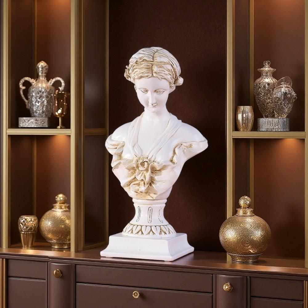 Resin Figure Statue European Style Ancient Greek Statue Retro Venus Figurine Home