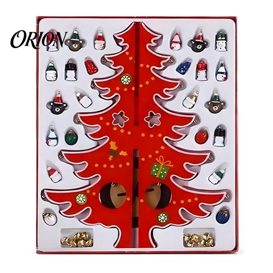Winter Holiday Table Ornaments Wooden Christmas Tree Ornaments, 3D Rustic Tabletop Decor Mini for Home Desk, Reusable Nordic Style Centerpiece