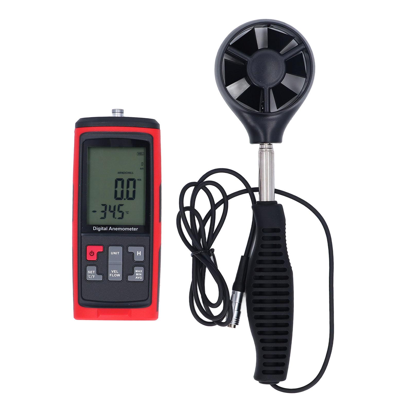 

Wind Speed Temperature Gauge High Accuracy Handheld Digital Air Flow Velocity Meter for Sea Operation