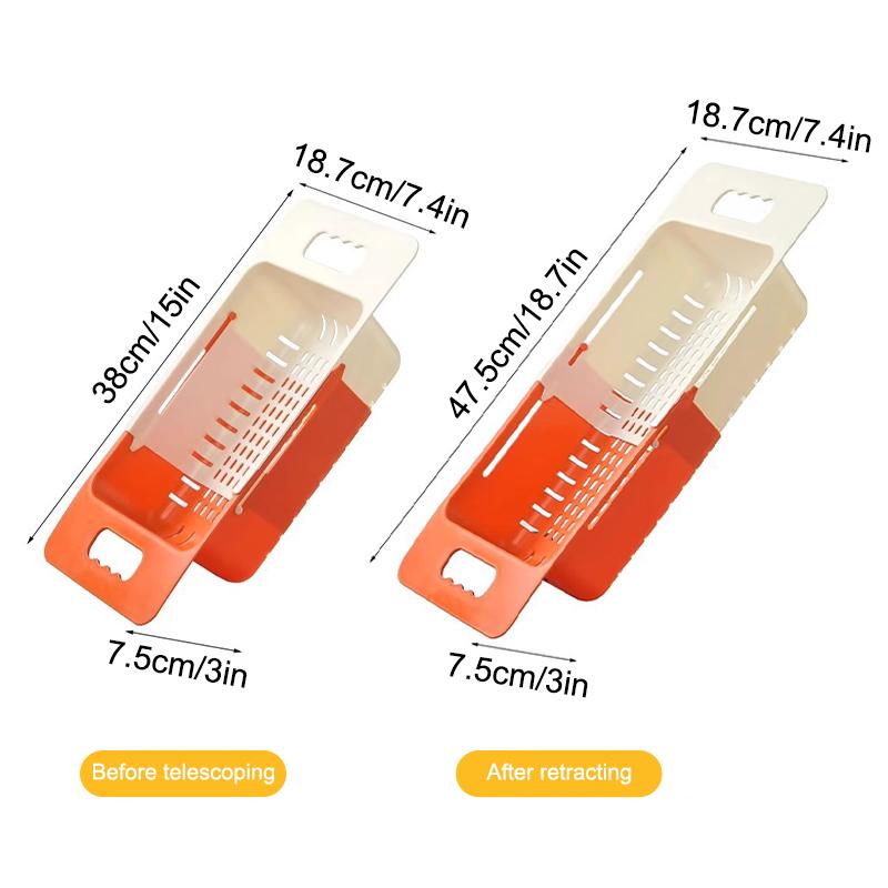 Cestello Scolapiatti Estensibile Salvaspazio da Appoggio sul Lavello Multifunzionale Portaoggetti Scolapiatti Non Perforato