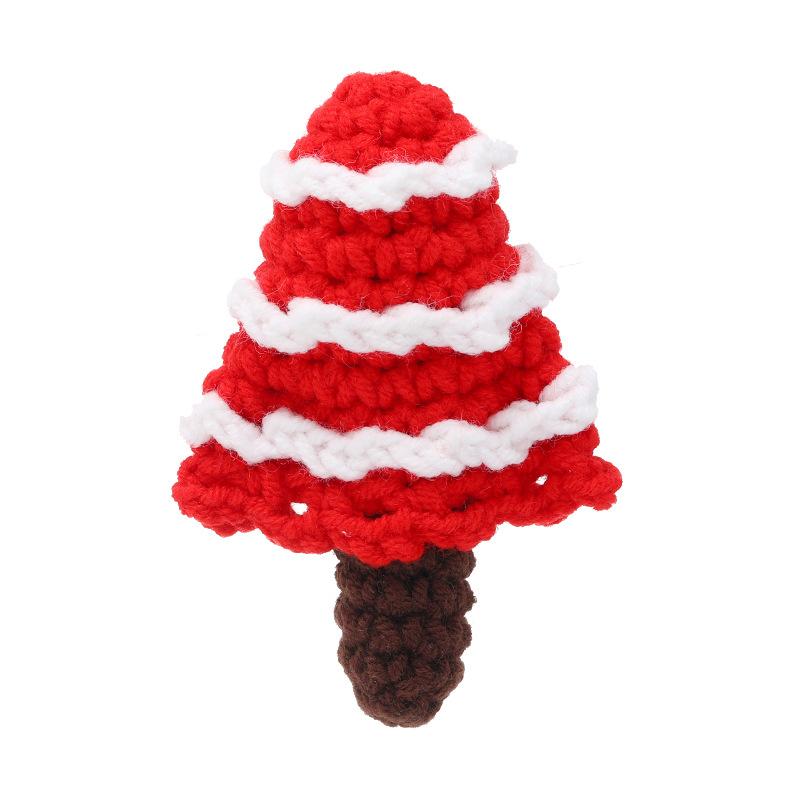 Handmade Knitted Christmas Candy Color Christmas Tree Brooch Cute Creative Decorative Pin Brooch Sweater Accessories Female