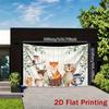 2D Rustic Woodland Creatures Background Banner for Kids' Photo Shoot