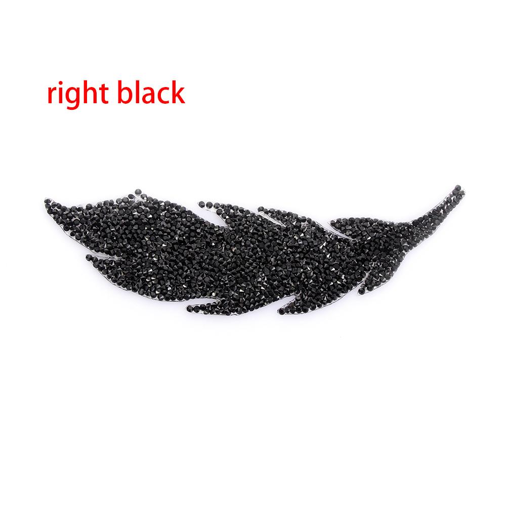 Стразы для нашивки в форме пера, для рукоделия, термотрансферные наклейки, термоклеящиеся стразы, аксессуары для одежды, листья.