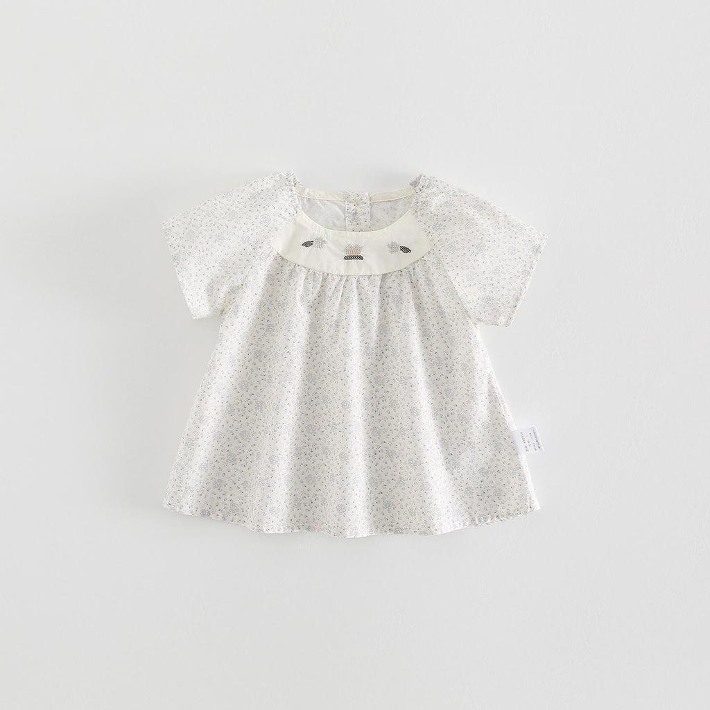 Korean Style Girls' Summer Two-Piece Set: Cute Printed T-shirt & Casual Pants for 1-Year-Olds