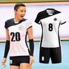 Volleyball Suit Female Group Buying Competition Team Uniform Air Volleyball Sports Men'S Professional Short-Sleeved Slim Training Suit Printing Number