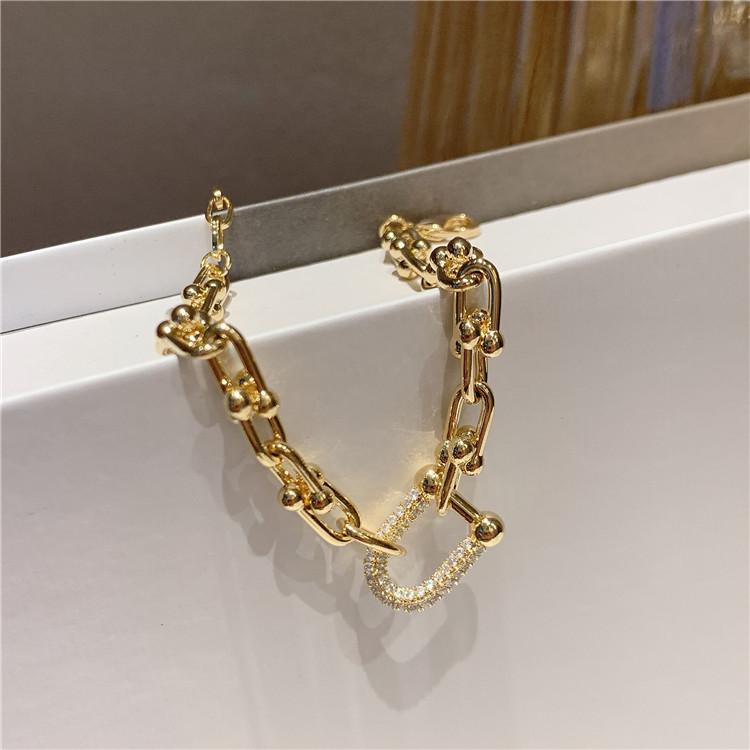 New South Korea Metal Chain Bracelet Elegant Fashion Simple Geometric Bracelet Women's Jewelry