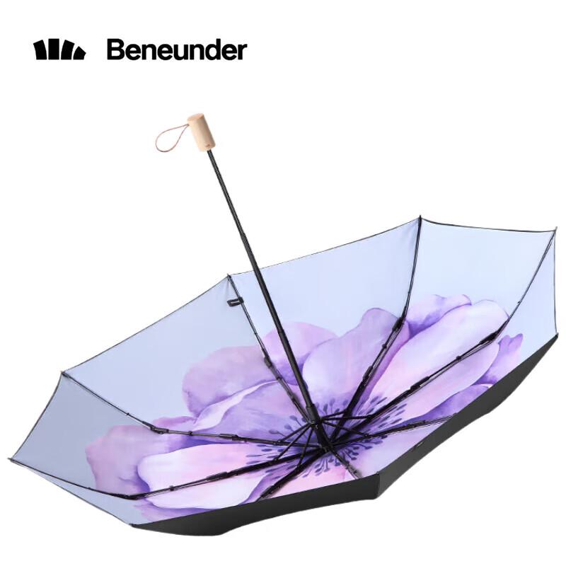 Трехскладной солнцезащитный зонт Beneunder с двойным слоем защиты от УФ-излучения