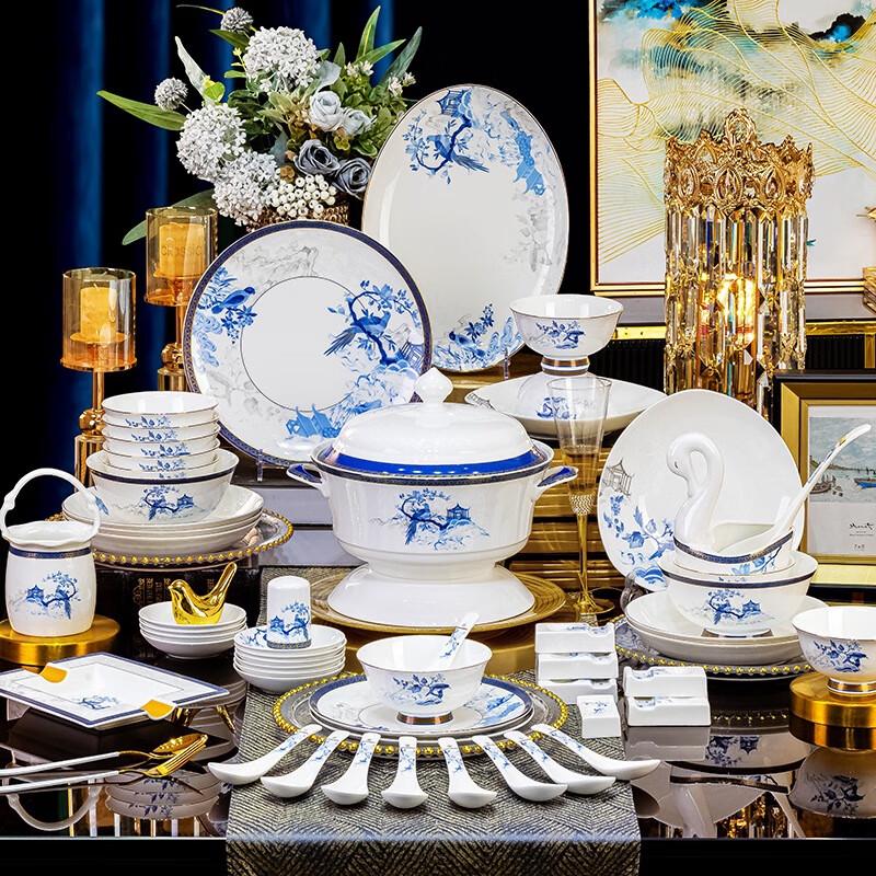 

LISM Набор керамической посуды «Синяя птица», 60 предметов