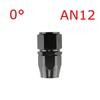 Universal AN4/AN6/AN8/AN10/AN12 Straight 0°/45°/90°/120° Degree Oil Fuel Swivel Hose End Fitting CPE Oil Hose End Adaptor Black