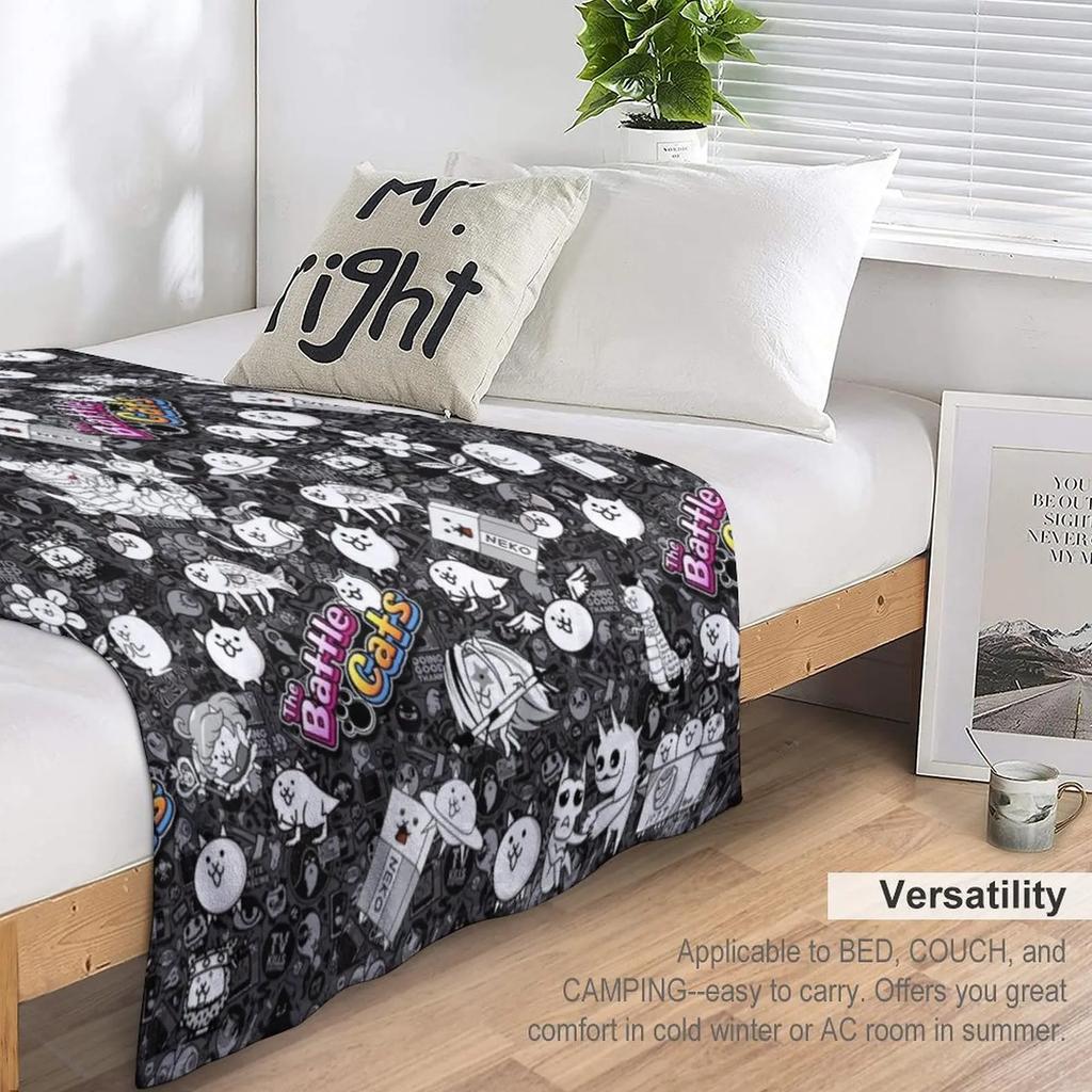 Battle Cats Throw Blanket Sofa Quilt For Sofa Blanket Fluffy