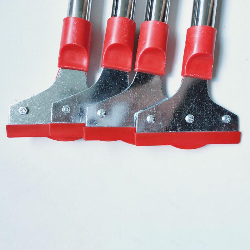 Iron Head Long Handle Grout and Stain Scraper with Angled Blade for Tile Cleaning