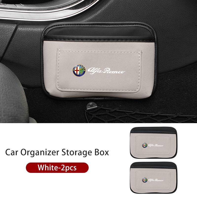 Self Adhesive Car Side Door Storage Pocket Sticky Organizer Bag For Alfa Romeo Giulietta GT 159 147 156 Mito Brera Giulia Spider kjn456