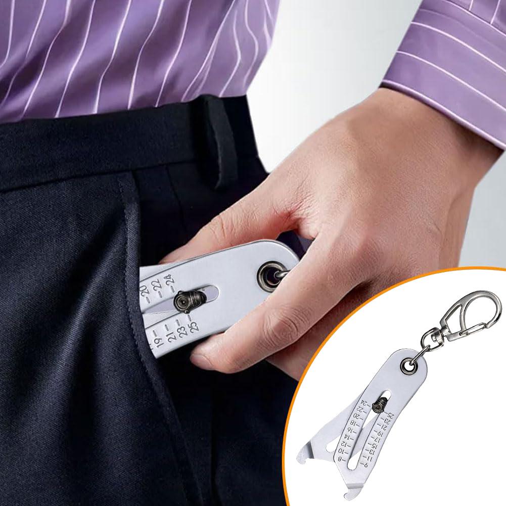 Nut and Bolt Thread Gauge Identifier Portable Precise Thread Size Checker Keychain Inch and Metric Quick Hand Measuring Tool