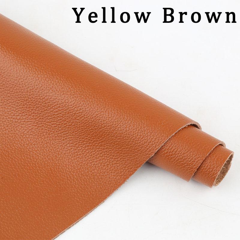 Brown Cowhide Top Layer Genuine Leather 1.5mm Thick Material Fine Grain Lychee Pattern Slightly Stiff Handmade Leather Bag DIY L