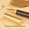 Elegant Brass & Rosewood Fountain Pen with Engravable Logo – Ideal Business or Conference Gift