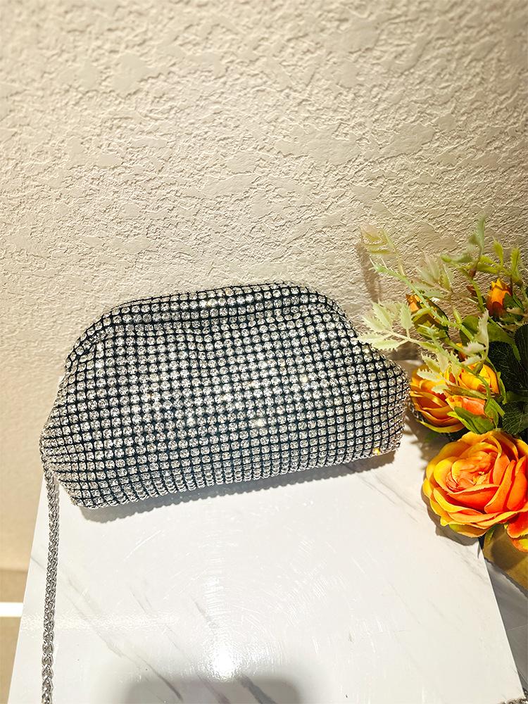 

Сумка Guangzhou Full Diamond Jacket French Diamond Banquet Cloud Bag Дизайнерская сумка через плечо серебряный