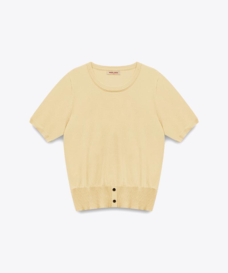 MARIE CLAIRE Waist Button Round Knit (Mafbkn37Mye)