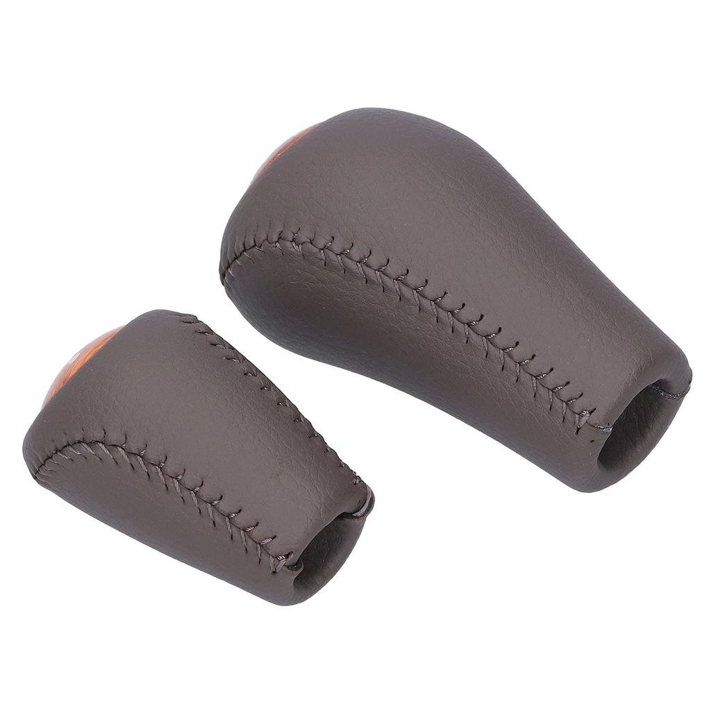 Gear Shift Knob, Qiilu Shift Knob, 5 Speed MT Gear Shift Knob Stick Lever Fits 33504-20120-C04 Runner/Hilux/Land Cruiser Prado (Tan)
