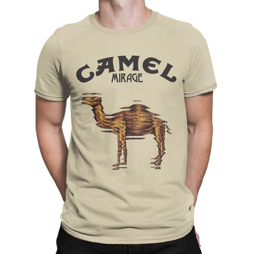 Summer Vintage Camel Mirage Band T Shirt Men's Pure Cotton Unisex Novelty T-Shirts Crew Neck Tees Short Sleeve Tops