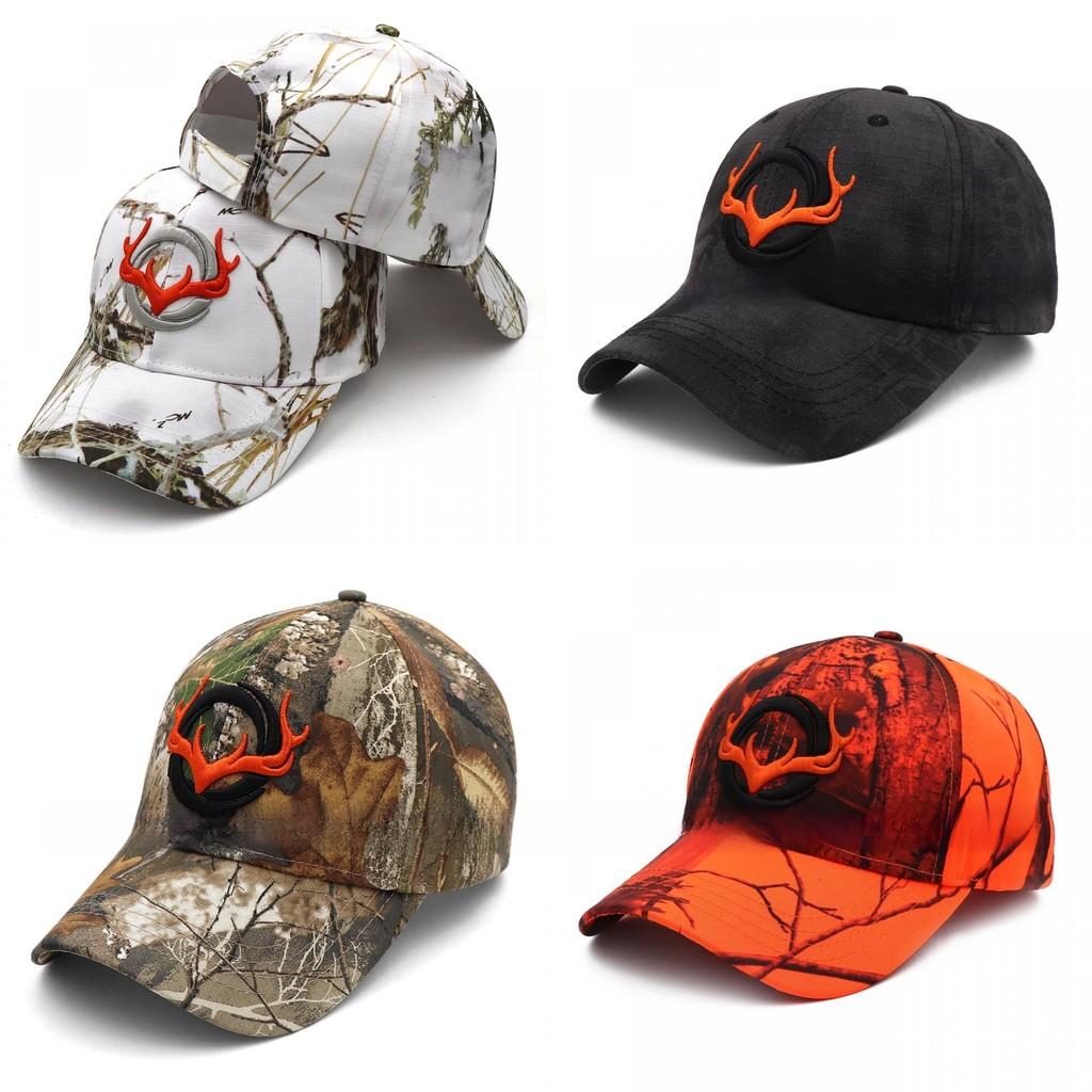 Animal Embroidered Deer Design Baseball Cap With Camouflage For Outdoor Sports