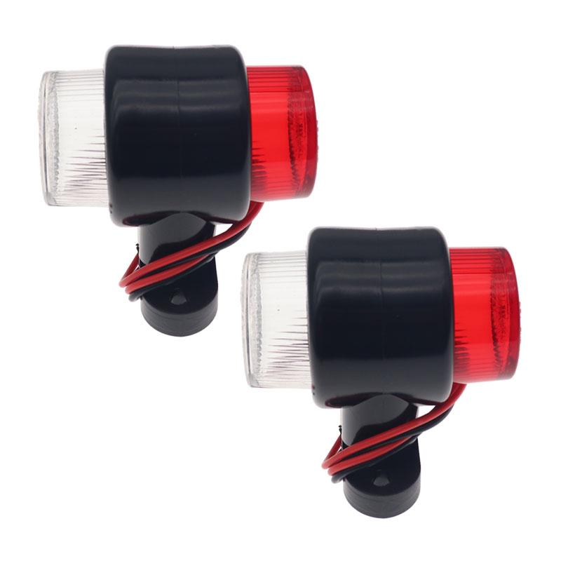 2Pcs 12V/24V LED Side Marker Light Truck Light Indicator Trailer Lorry Lamps Van Caravans Safety Warning Light Turn Signal Lamp