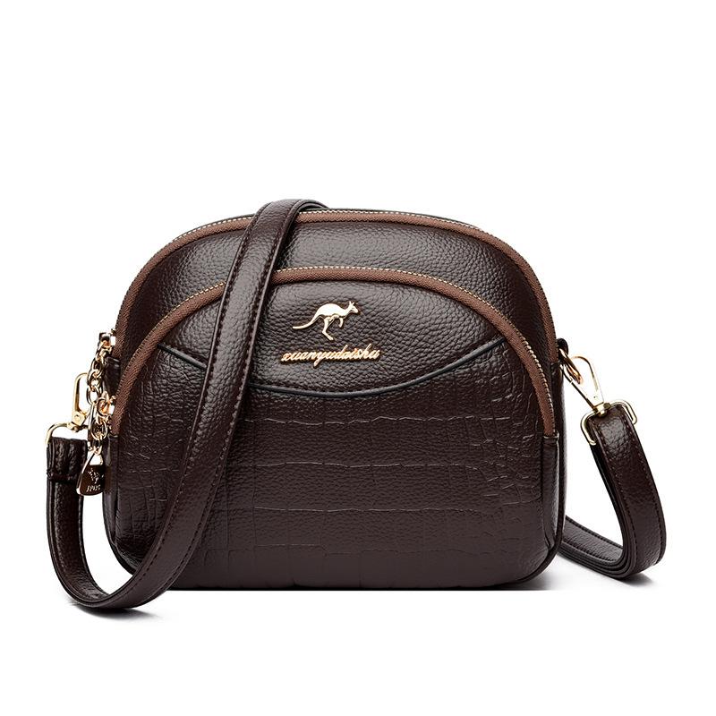 Multi-layered Women's Bags - Versatile and Fashionable Single-shoulder Crossbody Mom's Small Round Bag