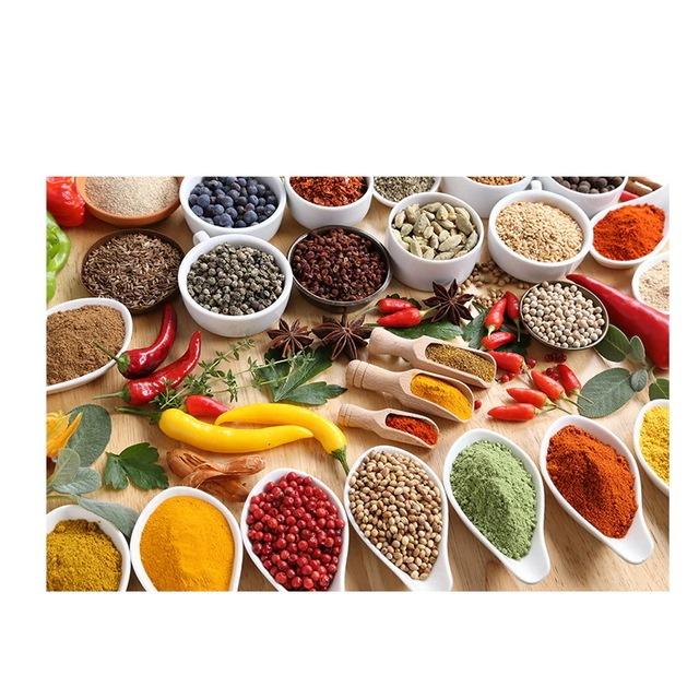 Vegetable Grains Koření Kuchyň Malba na plátno Skandinávské Plakáty a obrazy Nástěnné umění Obraz do obývacího pokoje Domácí dekorace Bez rámu