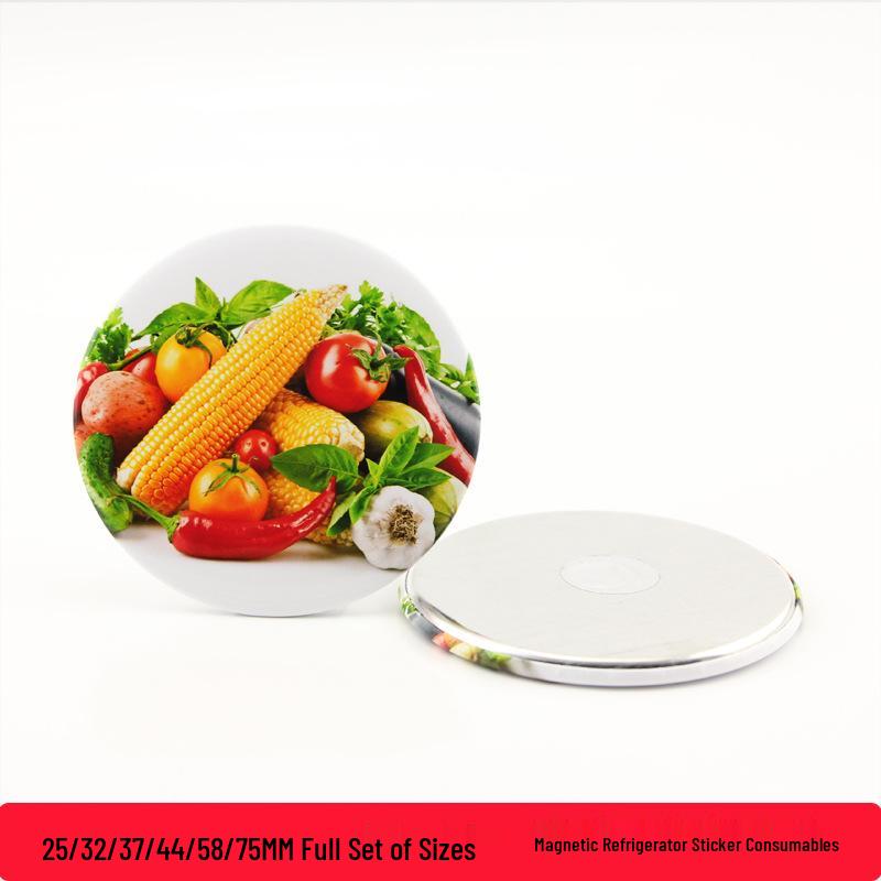 DIY Tinplate Refrigerator Magnet Kit - Round Whiteboard/Blackboard Blanks 25mm Fridge Magnet Material