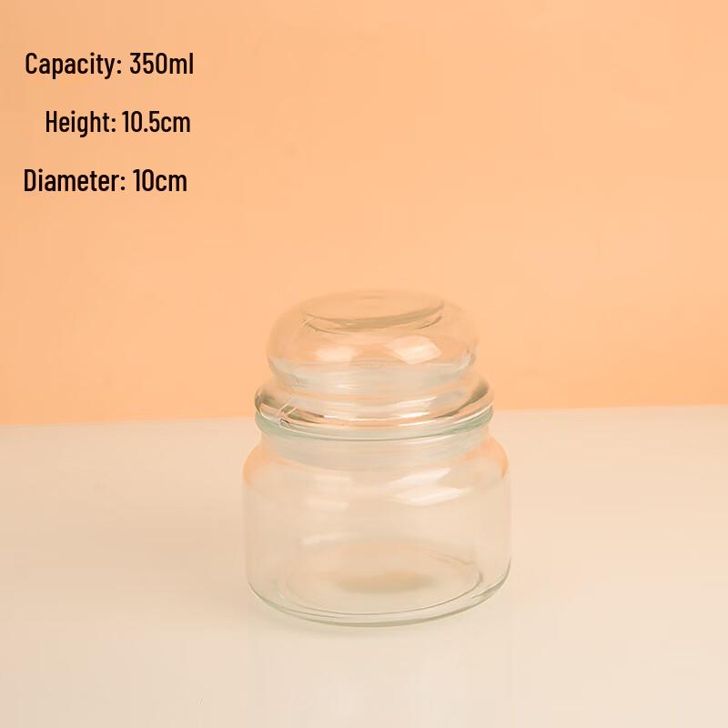 ZISIZ Förvaringsburkset i glas med höga lock