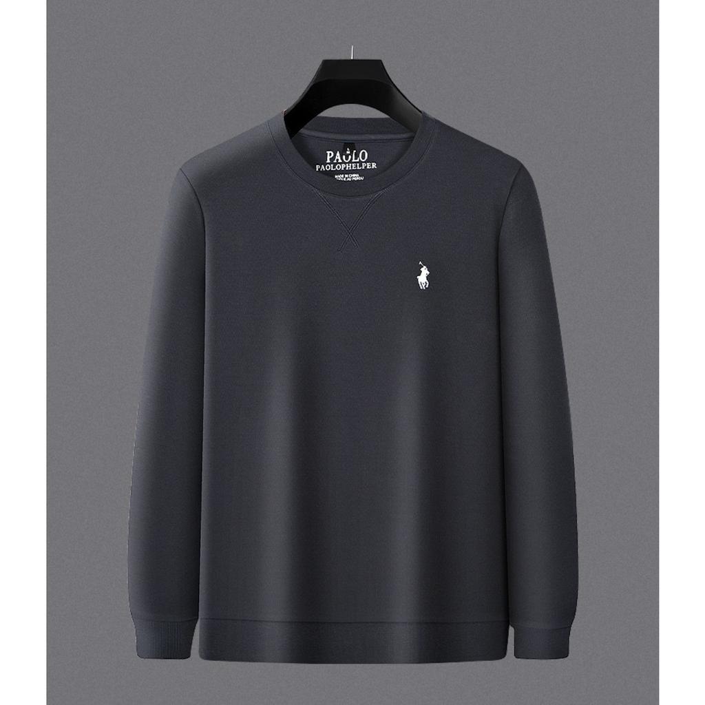 STORN Zimowe Męskie Ciepłe Bluzki Męskie Zimowe Termiczne z Długim Rękawem z Okrągłym Dekoltem Modna Koszulka