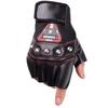 Rex Standard Fingerless Leather Gloves for Road Bike and GT021 Men's Cycling, Black,