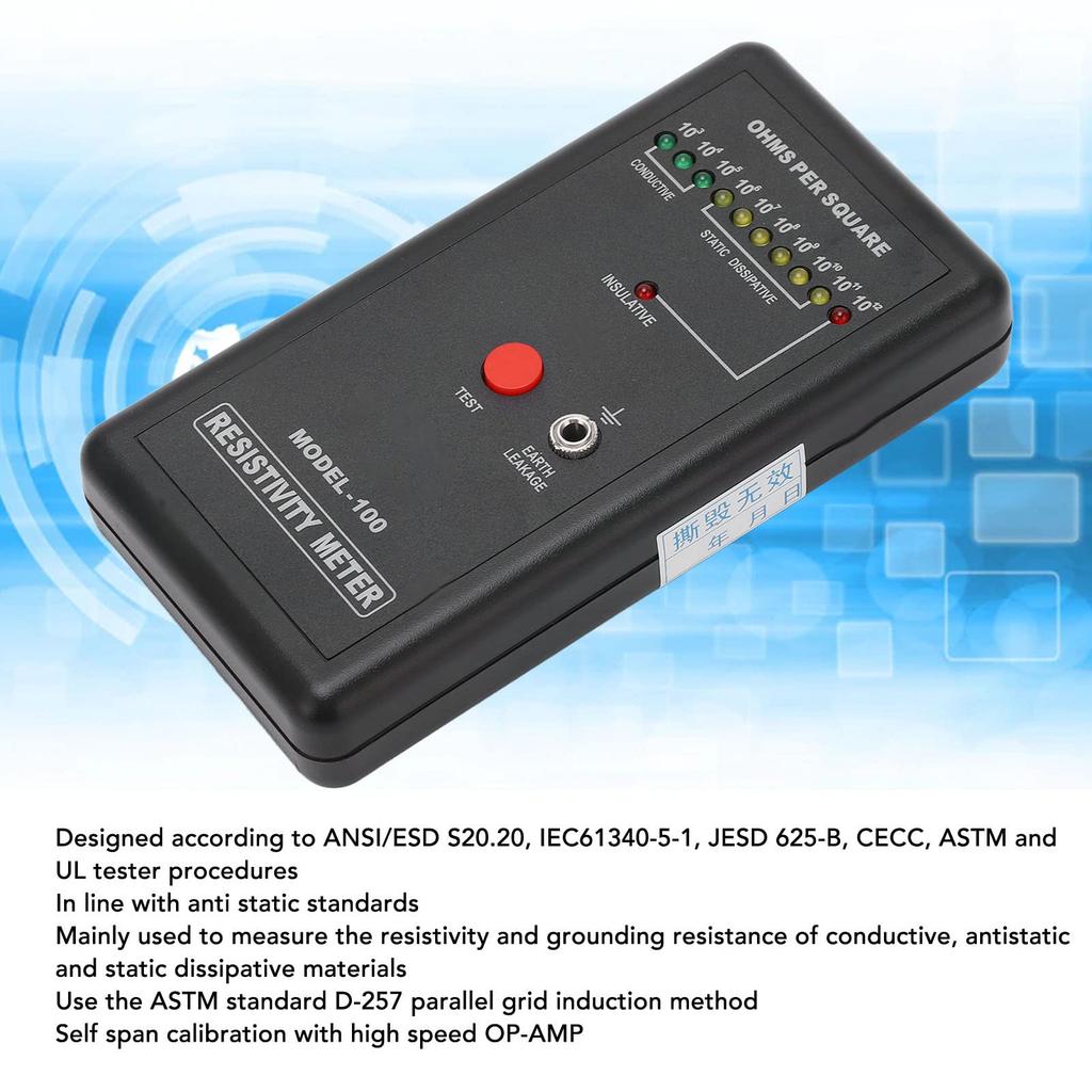 Resistance Surface Resistance Static Electricity Resistance Resistance Smart Multimeter Meter, Meter, Self-Calibration, Anti-Static, Tester,