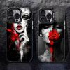 Glam Lady Phone Case For iPhone 17 16 15 14 13 12 11 Pro Max XS Max 7 8 Plus Shockproof Silicone Matte Cover