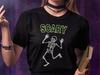 Scary Skeleton Graphic T-shirt | Halloween Spooky Bones Tee