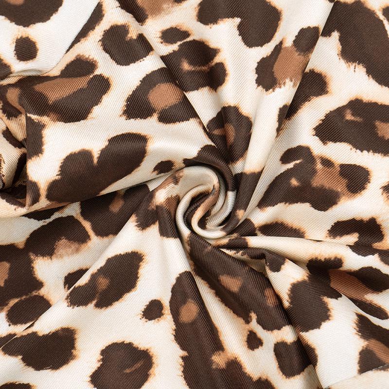 European & American Style Leopard Print High Waist Stirrup Leggings - Slim & Sexy