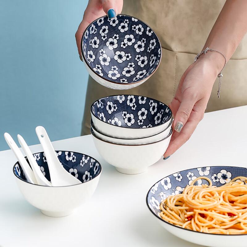 WBLON Floral Dream 14-Piece Ceramic Dinnerware Set