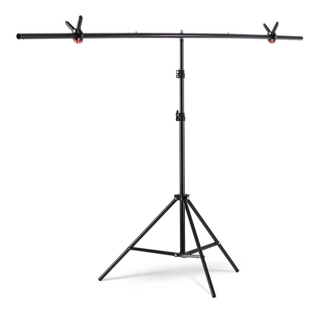 T-Shape Backdrop Stand Background Bracket Kit Aluminum Alloy Material Heavy Duty Portable Adjustable Height