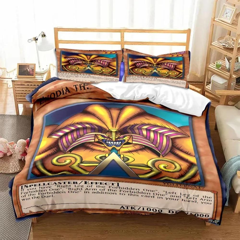 Anime Yu Gi Oh Card Blue Eyes White Dragon Cartoon Bedding Set Single Twin Double Queen King Cal King Size Bed Linen Set