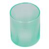 Borosilicate Glass Cup Gradient Vertical Stripes Mug for Water Milk Latte Cappuccino TeaGreen
