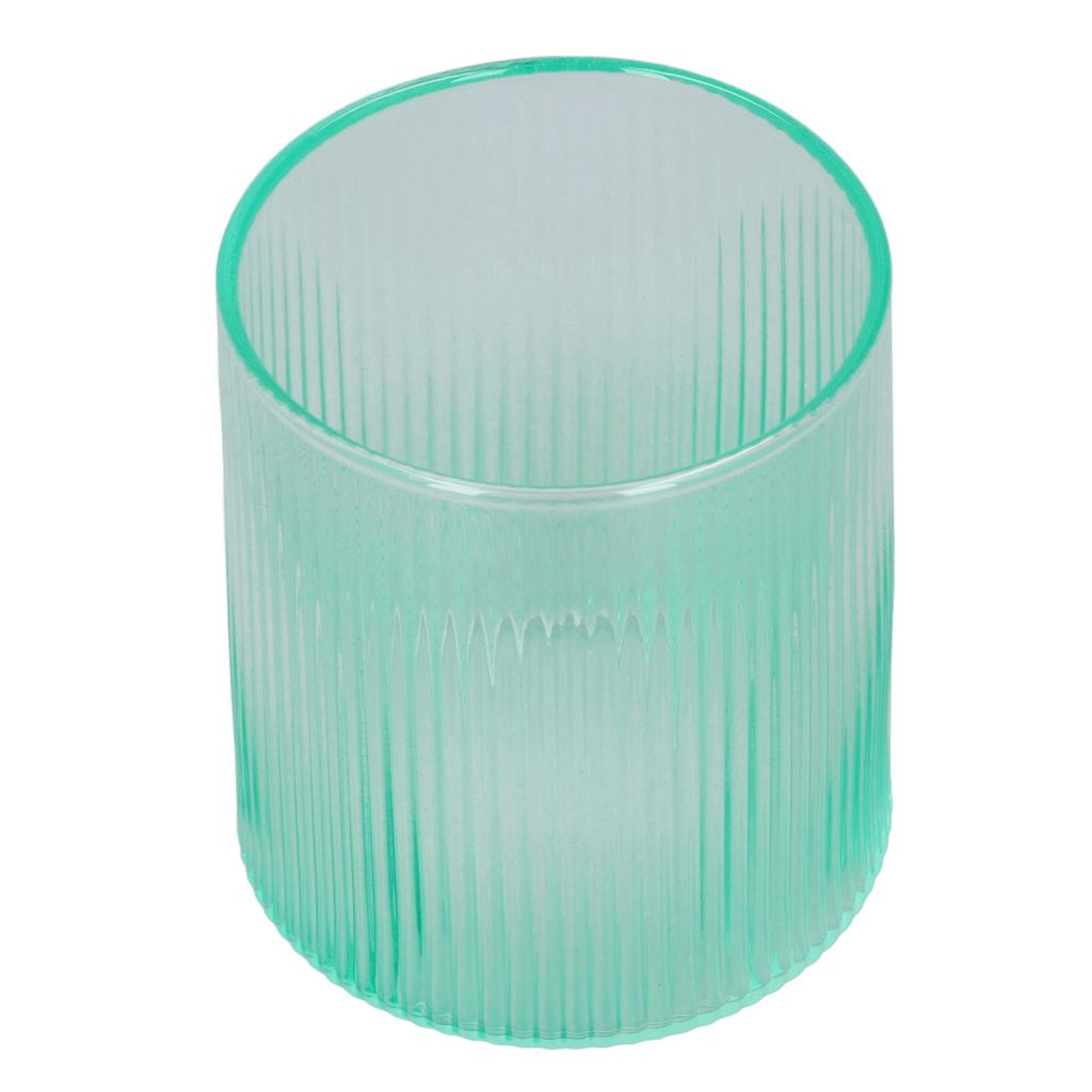 Borosilicate Glass Cup Gradient Vertical Stripes Mug for Water Milk Latte Cappuccino TeaGreen