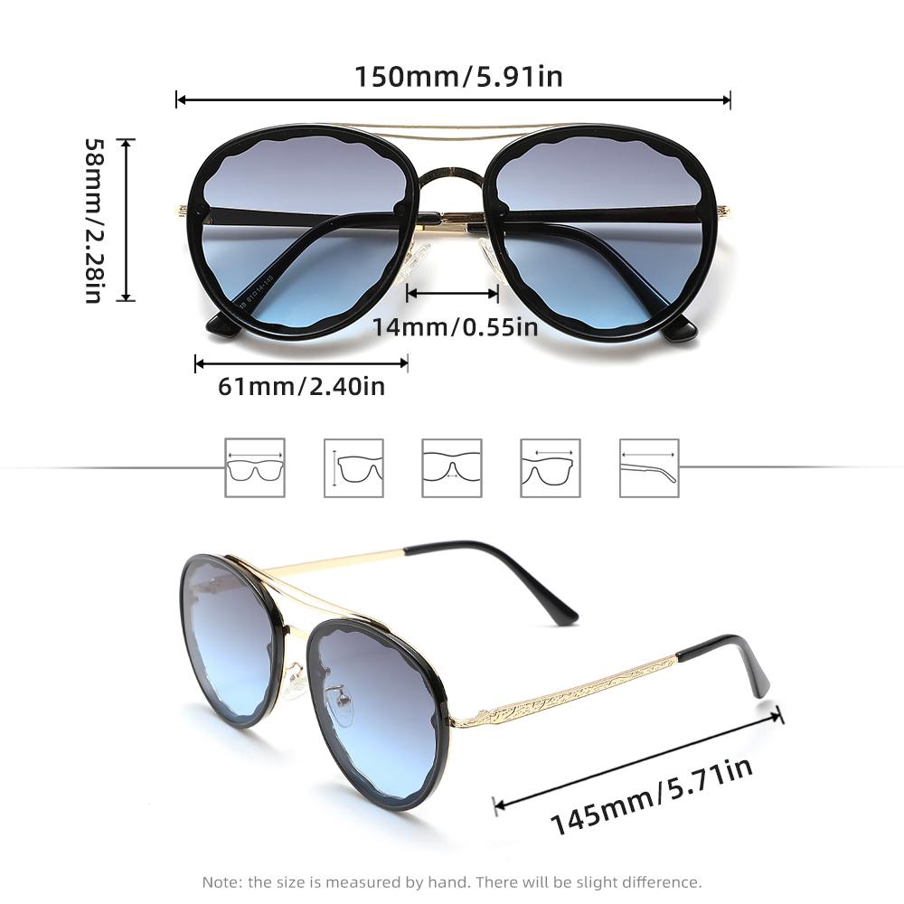 WIMN Lekkie okrągłe okulary przeciwsłoneczne Pełna ochrona UV Polaryzacja