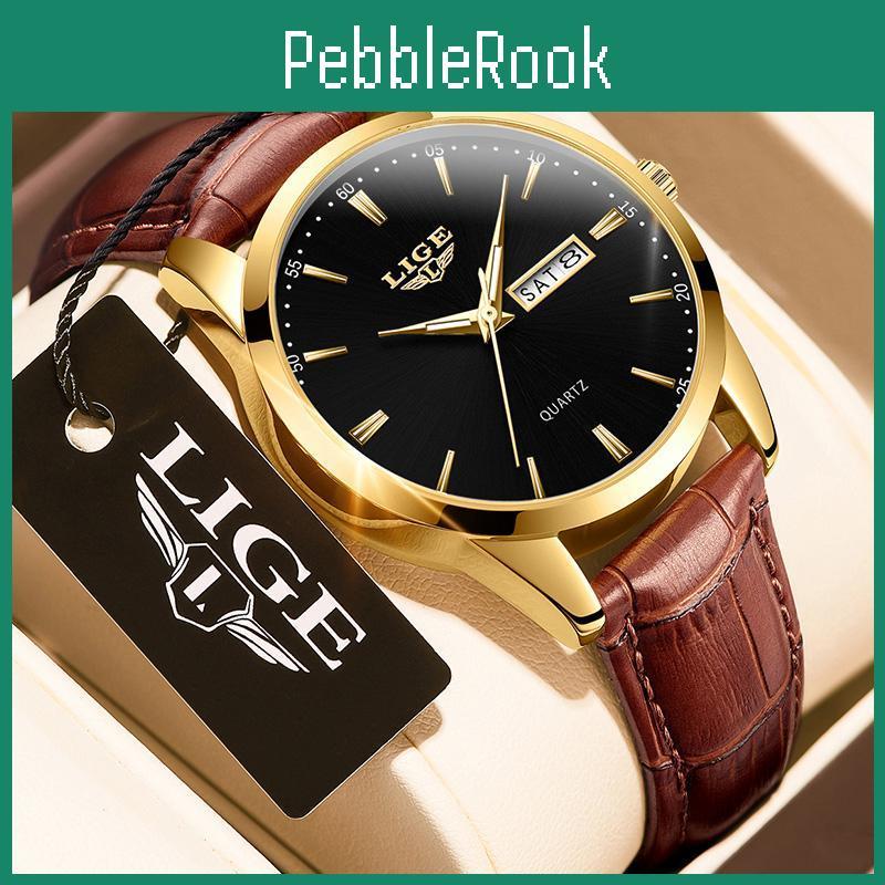Watch Men Brand Top Lige Leather Business Date Clock Waterproof Luminous Watches Mens Luxury Sport Waterproof Quartz Wrist Watch