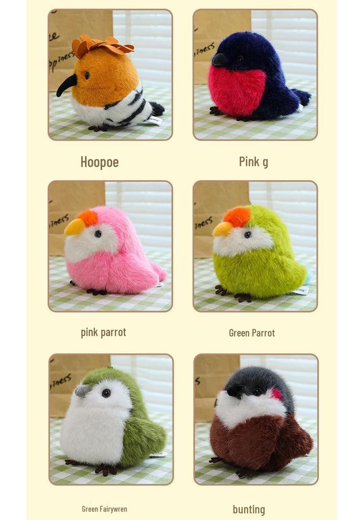 Cartoon Parrot and Owl Plush Toy - Cute Bird Doll Desk Ornament and Claw Machine Gift