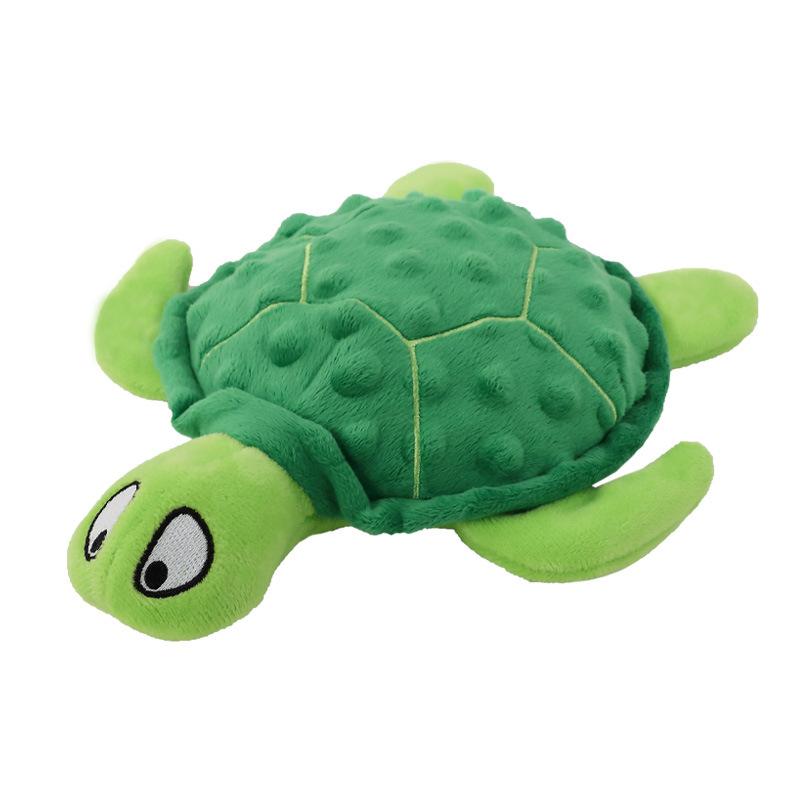 Dog Sound-Producing Toy - Turtle Fur Soft Turtle Interactive Playmate Pet Item - Chewable