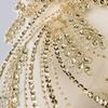 1Pair Gold Black Hand-Sewn Glass Drill Mirror Flowers Sparkling Rhinestone Coats Waistbands Shoulders Wedding Dress Diy Patch